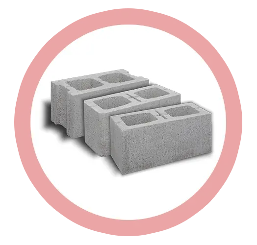 grey hollow bricks placed neatly showing a strong construction product made by the best interlock company in malappuram