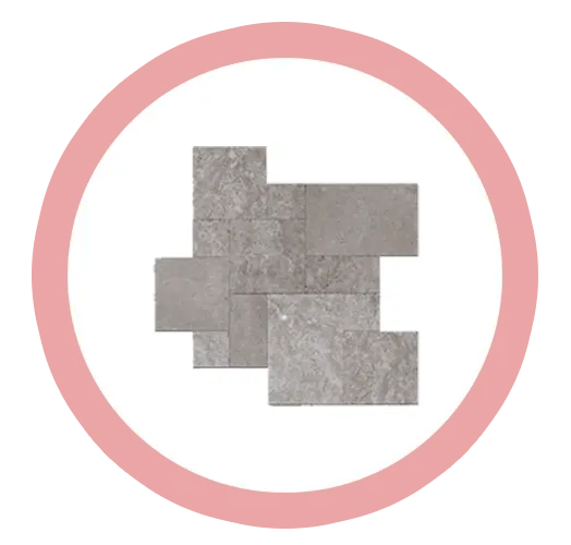 grey interlock paving blocks placed together in a simple pattern showing a common paving product from the best interlock company in malappuram